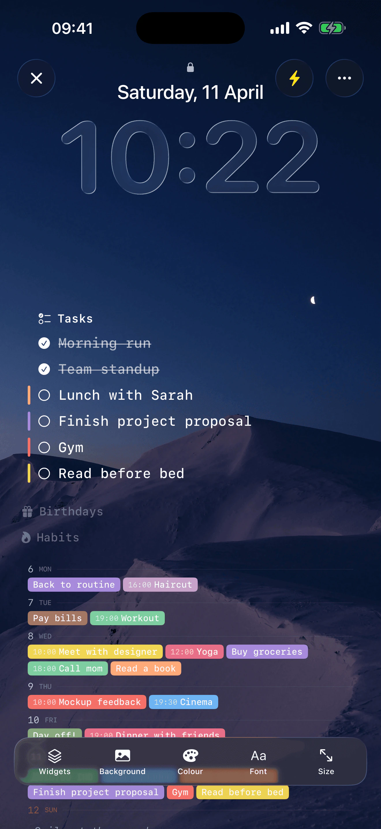 Eva wallpaper editor with customization options