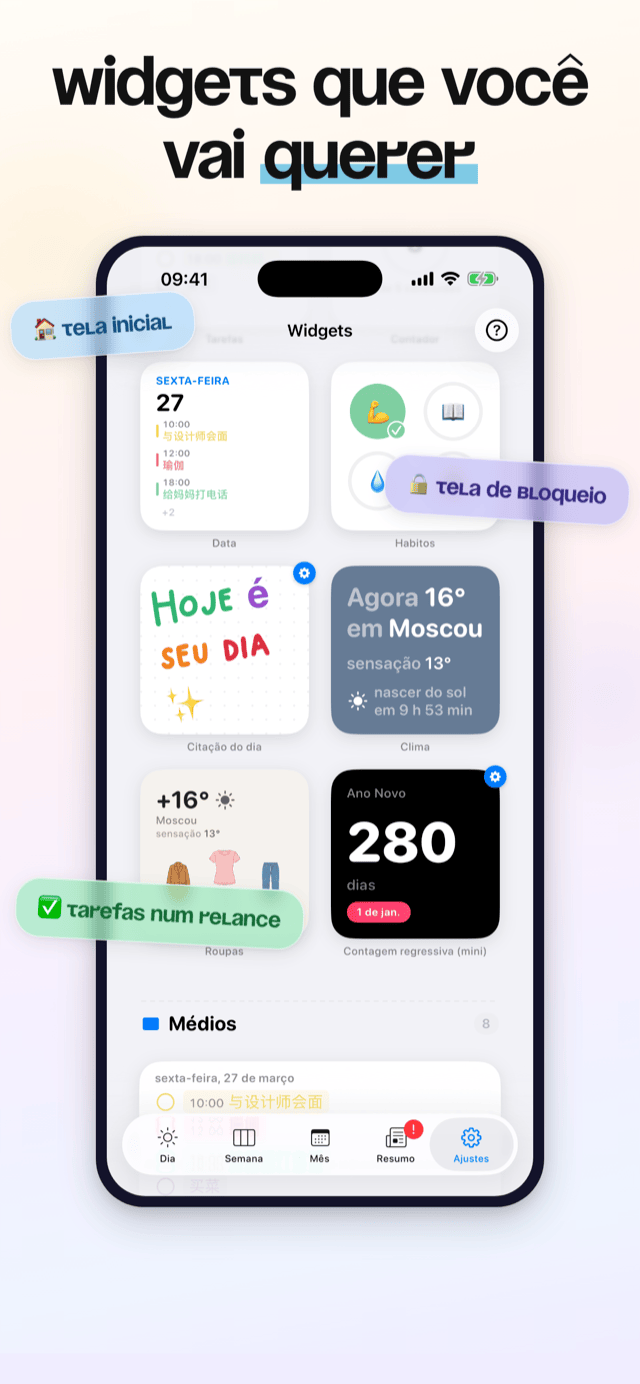 Calendário Lifestyle
